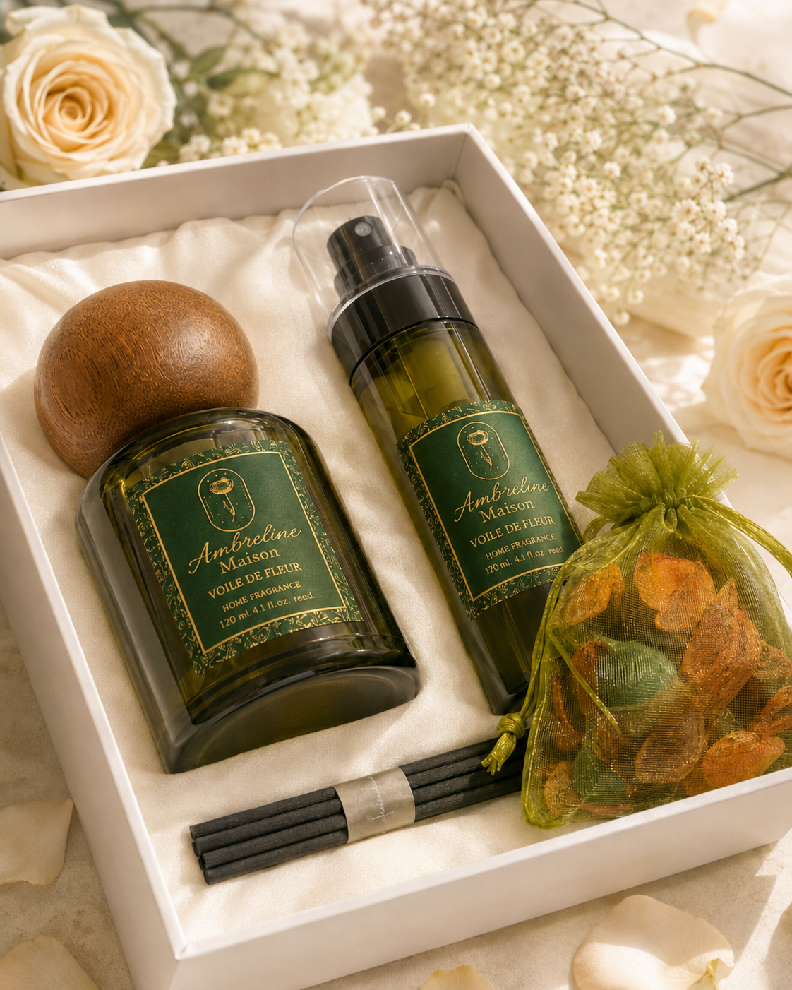 Pack Diffuseur & Vaporisateur Interieur - Voile de Fleur