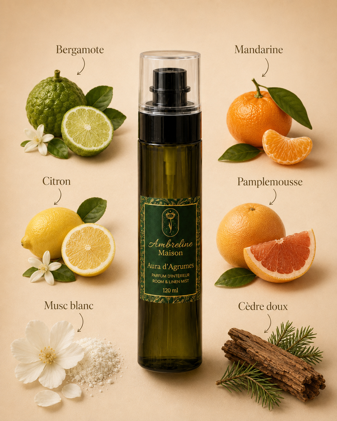 Pack Diffuseur & Vaporisateur Interieur - Aura d’Agrumes
