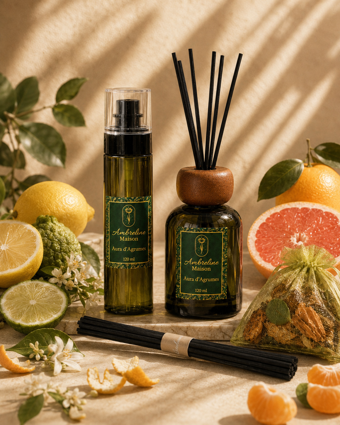 Pack Diffuseur & Vaporisateur Interieur - Aura d’Agrumes