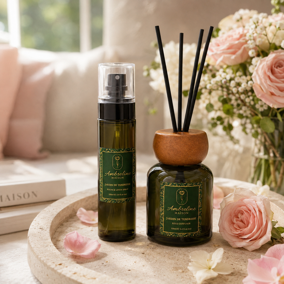 Pack Diffuseur & Vaporisateur Interieur - Voile de Fleur