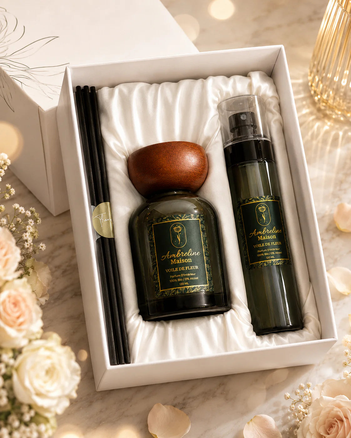 Pack Diffuseur & Vaporisateur Interieur - Voile de Fleur